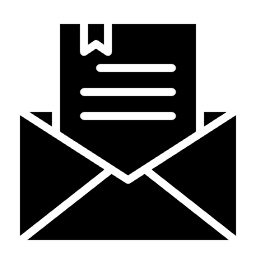 Open envelope with letter